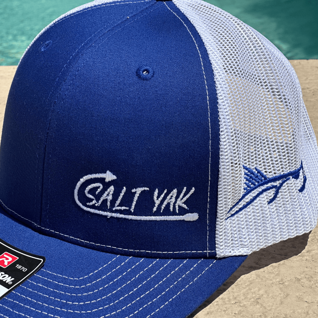 Blue & White Richardson 112 – Salt Yak Hat with Snook Side Stitch - salt - yak - fishing - charters