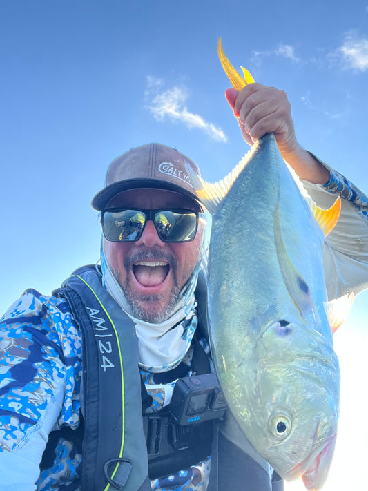 Catching Jack Crevalles in a kayak can be an exciting and challenging experience