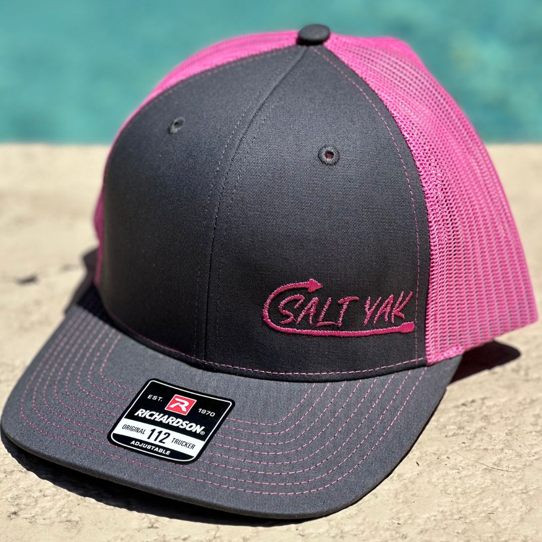 Hot Pink Salt Yak Logo Hat – Richardson 112 Trucker - salt - yak - fishing - charters