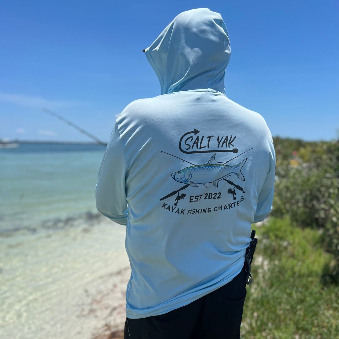 🎣🌊 Ultimate Fishing Gear: SPF50 Long Sleeve Fishing Shirt with Hood 🌊🎣 - salt - yak - fishing - charters